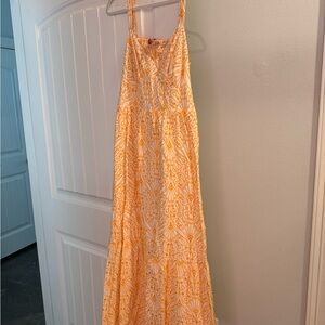 LOFT Orange Maxi Dress
